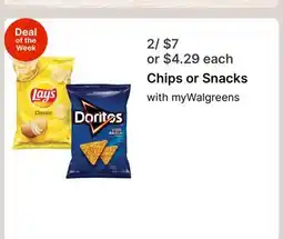Walgreens Chips or Snacks offer