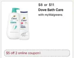 Walgreens Dove Bath Care offer