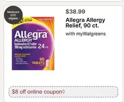 Walgreens Allegra Allergy Relief offer