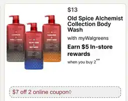 Walgreens Old Spice Alchemist Collection Body Wash offer