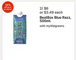 Walgreens BeatBox Blue Razz offer