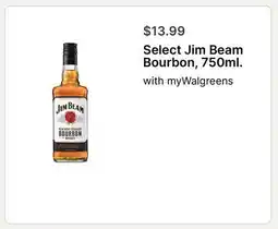 Walgreens Select Jim Beam Bourbon, 750ml offer