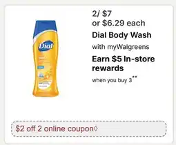 Walgreens Dial Body Wash offer
