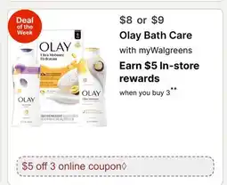 Walgreens Olay Bath Care offer