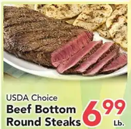 Eurofresh Market USDA Choice Beef Bottom Round Steaks offer