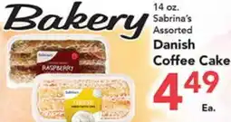Eurofresh Market 14 oz. Sabrina's Assorted Danish Coffee Cake offer