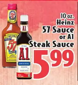 Eurofresh Market 10 oz. Heinz 57 Sauce or A1 Steak Sauce offer