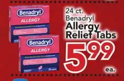 Eurofresh Market 24 ct. Benadryl Allergy Relief Tabs offer
