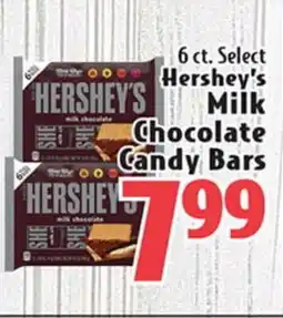 Eurofresh Market 6 ct. Select Hershey's Milk Chocolate Candy Bars offer
