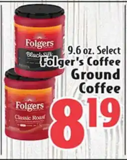 Eurofresh Market 9.6 oz. Select Folger's Coffee Ground Coffee offer