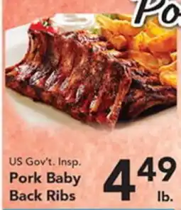Eurofresh Market US Gov't. Insp. Pork Baby Back Ribs offer