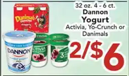 Eurofresh Market 32 oz. 4 - 6 ct. Dannon Yogurt offer