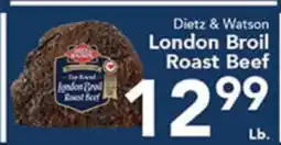 Eurofresh Market Dietz & Watson London Broil Roast Beef offer