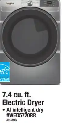 Menards Whirlpool 7.4 cu. ft. Electric Dryer offer