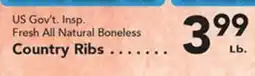 Eurofresh Market US Gov't Insp. Fresh All Natural Boneless Country Ribs offer