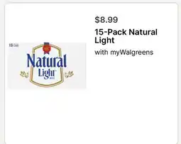 Walgreens 15-Pack Natural Light offer