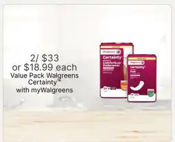 Walgreens Value Pack Walgreens Certainty offer