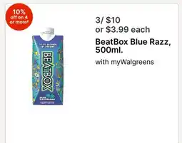 Walgreens BeatBox Blue Razz, 500ml offer