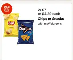 Walgreens Chips or Snacks offer