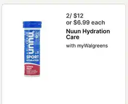 Walgreens Nuun Hydration Care offer
