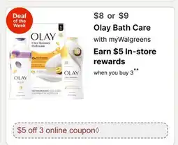 Walgreens Olay Bath Care offer