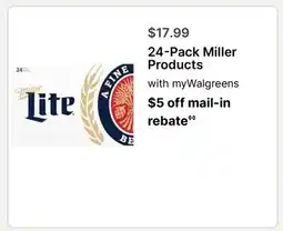 Walgreens 24-Pack Miller Products offer