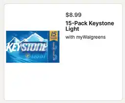Walgreens 15-Pack Keystone Light offer