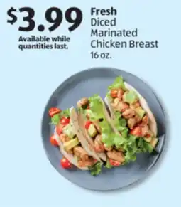 Aldi Fresh Diced Marinated Chicken Breast offer