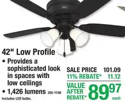 Menards 42 Low Profile offer