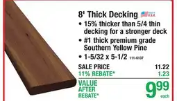 Menards 8' Thick Decking offer