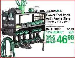 Menards Power Tool Rack with Power Strip offer