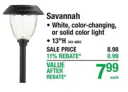 Menards SOLAR PATH LIGHTS Savannah offer