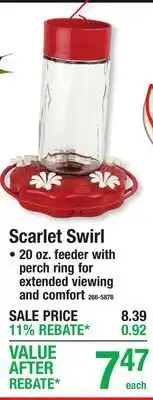 Menards Scarlet Swirl offer