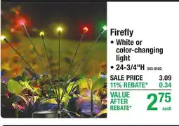 Menards SOLAR ORNAMENTAL LIGHTS Firefly offer