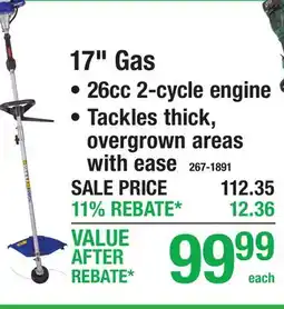 Menards TRIMMERS 17 Gas offer