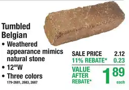 Menards EDGERS Tumbled Belgian offer