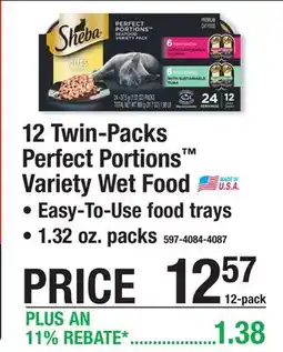 Menards 12 Twin-Packs Perfect Portions Variety Wet Food offer