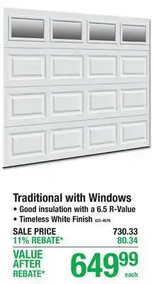 Menards Traditional with Windows offer