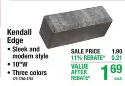 Menards Kendall Edge offer