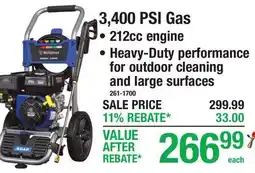 Menards 3,400 PSI Gas offer