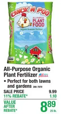 Menards All-Purpose Organic Plant Fertilizer offer