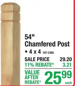 Menards 54 Chamfered Post offer