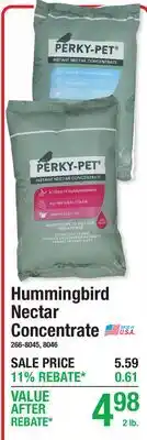 Menards Hummingbird Nectar Concentrate offer