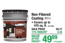Menards FOUNDATION Non-Fibered Coating offer