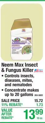 Menards Neem Max Insect & Fungus Killers offer
