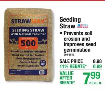 Menards Seeding Straw offer