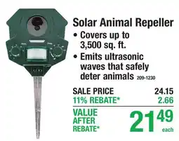Menards Solar Animal Repeller offer