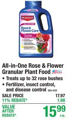 Menards All-in-One Rose & Flower Granular Plant Food offer