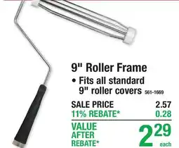 Menards 9 Roller Frame offer