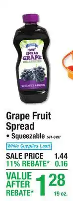 Menards Grape Fruit Spread offer